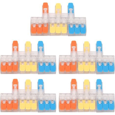 3-zu-9-Hebel-Drahtverbinder-Set, 5-teilig, Schnellverdrahtungskabelverbinder, 41A 450V Steckklemmenblock (1/5)