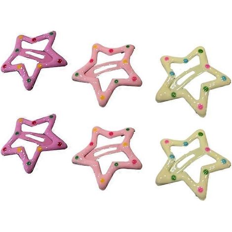 Lot de 6 barrettes étoiles pour bébés, accessoires pour cheveux (1/5)