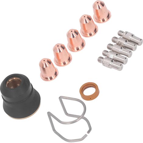 Kit d'accessoires pour torche plasma S45 (13 pièces) PR0110, électrode PD0116-08, joint de tête de buse, capuchon de montage sur rail de guidage, diffuseur de gaz (1/5)