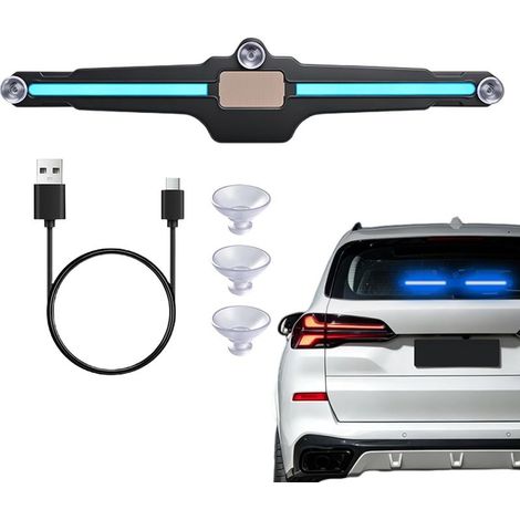 Feu D'Avertissement Pour Vitre De Voiture Lampe Sécurité Solaire (1/5)