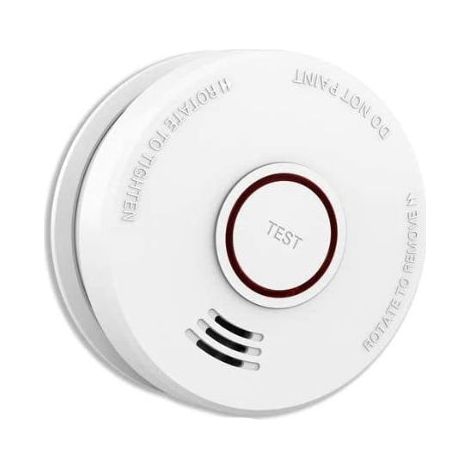 Stück Rauchmelder, batteriebetrieben (9 V), fotoelektrischer Sensor, einfach zu installieren, mit akustischem Warnlicht (1/4)