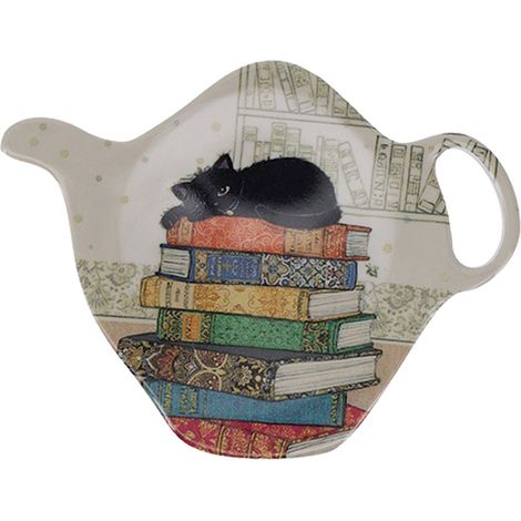 Soucoupe pour sachet de thé Chaton sur Livres