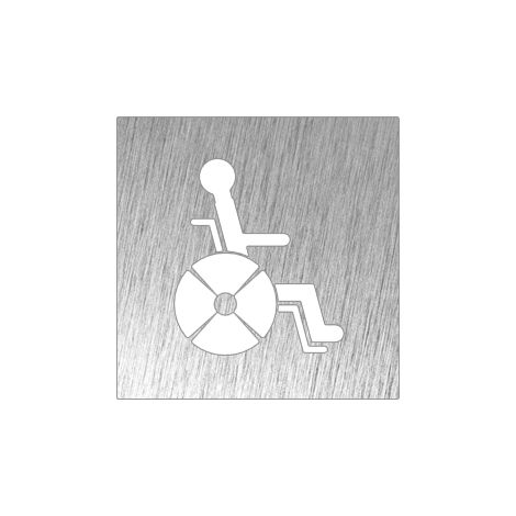 Pictogramme en Acier Inoxydable "Handicapés" - Fricosmos (1/2)