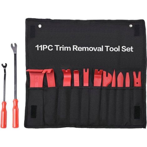 Kit de 13 outils pour le démontage des garnitures de voiture, panneaux de porte, moulures de fenêtre et fixations de sellerie (1/5)