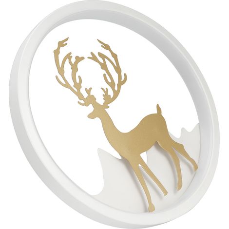 Applique LED créative pour la décoration murale intérieure (chambre, salon, couloir), luminaire décoratif moderne pour chambre, cerf platine à longues cornes AC85-265V (1/5)