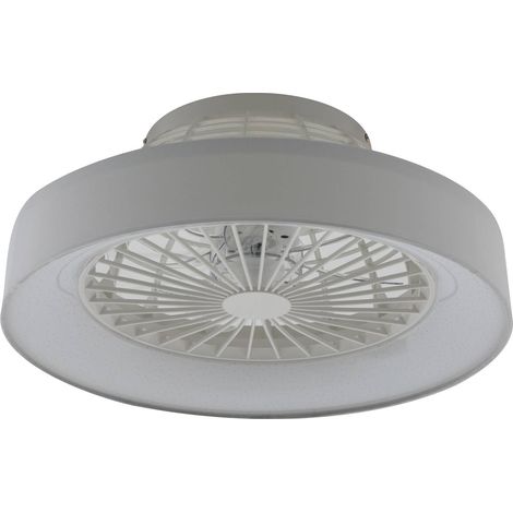 Lindby Ventilador de techo con lámpara 'Mace' en Blanco Plástico