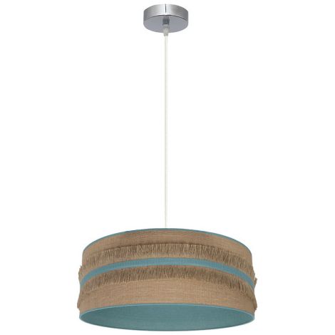 Ciondolo Natalia 1xe27 Nichel/sacco-turchese Regx40x40 Cm (1/2)