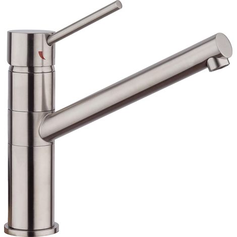 Paini – Rubinetto Miscelatore Monocomando Cucina, INOX, Lavello bocca media coassiale, Design moderno, interamente prodotto e lavorato in Italia (1/5)