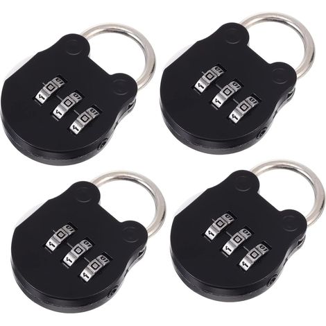 en métal pour bagages cadenas à combinaison à 3 chiffres