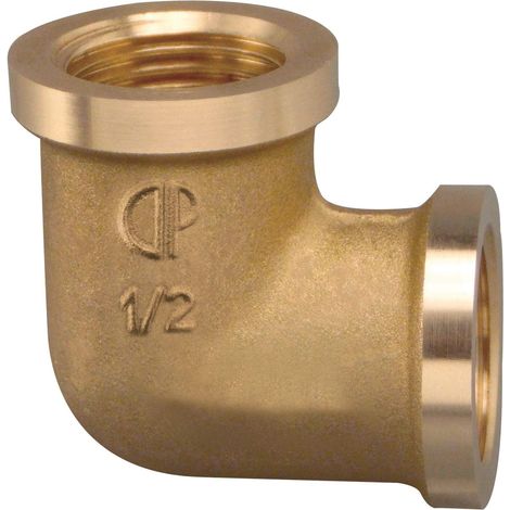 Codo de laton Hembra-Hembra FP Pattaroni F006  latón - 3/8"