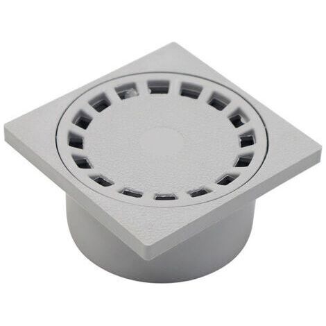 Siphon de sol avec grille ronde pour salles de bains 100 x 100 mm (1/5)
