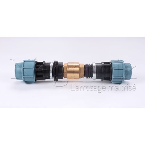 Negomix – CLAPE – Clapet antiretour en laiton pour kit de raccordement horizontal – Filetage plomberie PE 32 mm – Évite les reflux de cuves