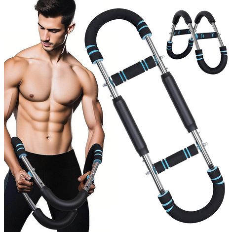 Entrenador de brazos: dispositivo ajustable para entrenar el pecho y los brazos de 27 a 45 kg diseño desmontable para entrenar en cualquier lugar fortalecimiento de la parte superior del cuerpo. (1/3)