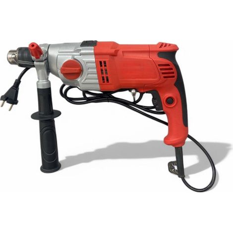 trapano a percussione 1050w velocità variabile due regolazioni mandrino 13mm foratura cemento acciaio legno maniglia inclusa