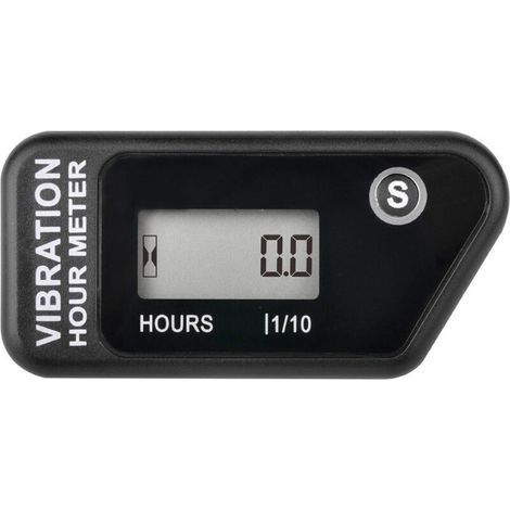 Compteur horaire sans fil auto-alimenté numérique , activation par vibration, minuterie de travail réinitialisable, arrêt du verrouillage de l'utilisateur, utilisation pour le(NOIR) (1/4)