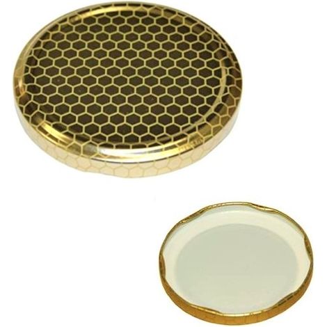 CAPSULE mm70 MIELE TAPPI PER BARATTOLI pz.100 COPERCHI ALVEOLATI TAPPO VASETTI COPERCHIO