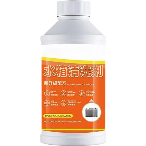 Liquide de nettoyage pour radiateur 500ml Détaillant Décapant Nettoyant Convertisseur De Rouille Métallique Pour bloc moteur, noyau métallique et joint de culasse