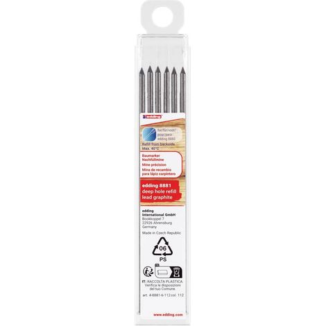 Mine Pour Porte-Mine De Precision Graphite 8881 Set De 6 Edding (1/4)
