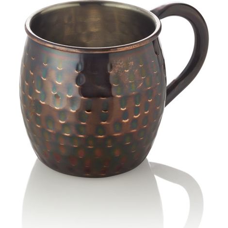 Gobelet Moscow Mule 0,45 ltr Ø 8,5 cm H 10 cm antique martelé inox PVD - Was Germany