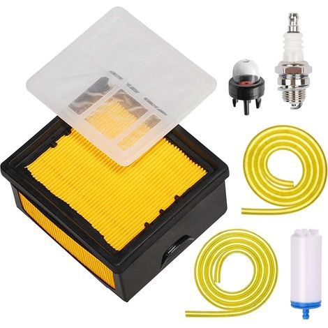 Air Filter Combo with Fuel Filter Spark Plug Kit Compatible with Husq-varna Concrete Cut Off Saw Power Cutter K760 K 760 5254706-01 5743623-01 525470601 574362301 506264101 (1/5)