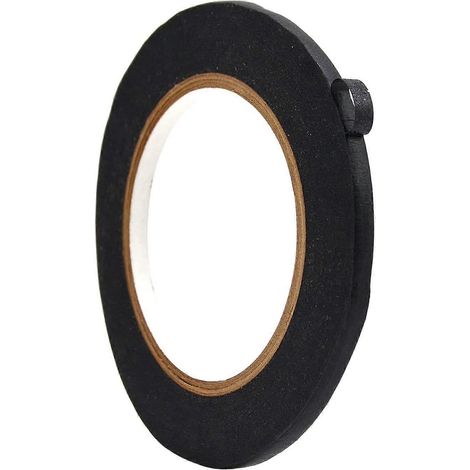 Ruban de masquage coloré, noir, 6 mm x 55 m. Ruban de masquage coloré pour enseignants, idéal pour les activités artistiques et manuelles, l'étiquetage de laboratoire, l'écriture et la décoration de s (1/5)