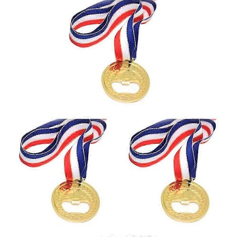 Ouvre-bouteille plat en forme de médaille, en métal, lot de 3, pour bar, cuisine, restaurant et fêtes (1/5)