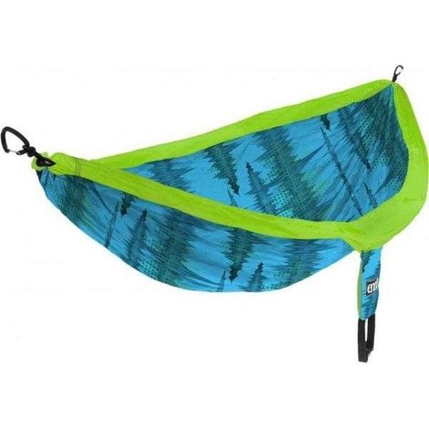 Hängematte eno Doublenest Print blau grün 284x188 cm Nylon