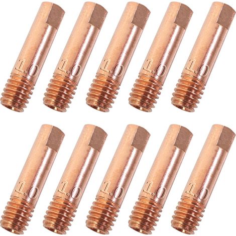 20PCS MB15AK Accessoires de Soudage 1,0MM Pièces d'usure Pointe de Contact Buses de Soudage 0.039" Torche de Soudage Embout de Contact M6x24mm Accessoires pour Poste à souder MIG MAG AK15 MB15