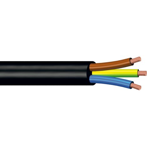 poly pool - 1 m cavo h05vv-f 3 x 2,5 mm² nero