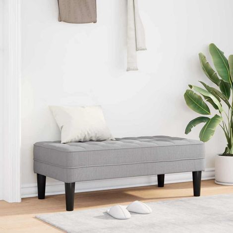 panchina con cuscino Grigio Nuvola 113 x 57 x 39 cm Tessuto vidaXL (1/5)