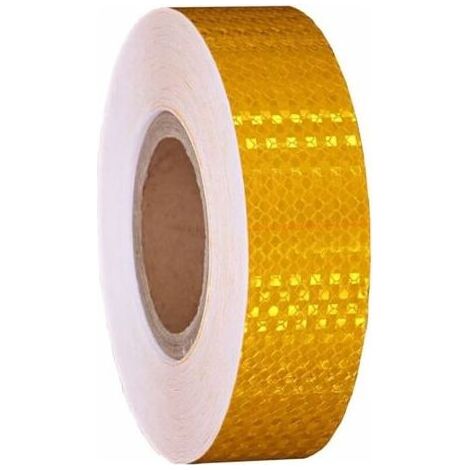 Bande Reflechissante Autocollante Ruban Reflechissant Adhesif Ruban Réfléchissant Bandes Reflechissantes Adhesives Band Reflechissante Casque Moto Autocollant Reflechissant, Jaune (1/4)