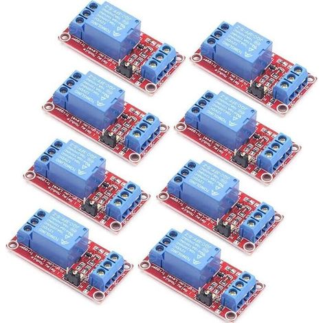 Pack de 10 modules de relais 5 V, carte de relais 1 canal pour Raspberry Pi avec déclench de niveau haut ou bas opto-isolé, commutats de relais 5 V 1 canal (1/4)