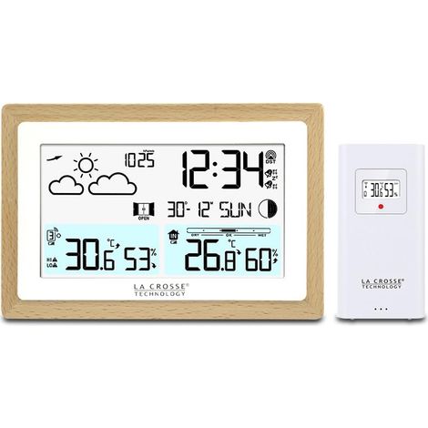 La Crosse Technology Stazione meteo con contorno in legno WS6282