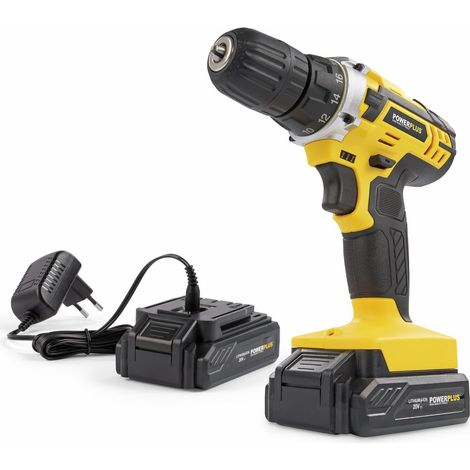 Perceuse - visseuse POWX00422-20V, incl. 2 batteries 20V 1.5Ah et chargeur (1/4)
