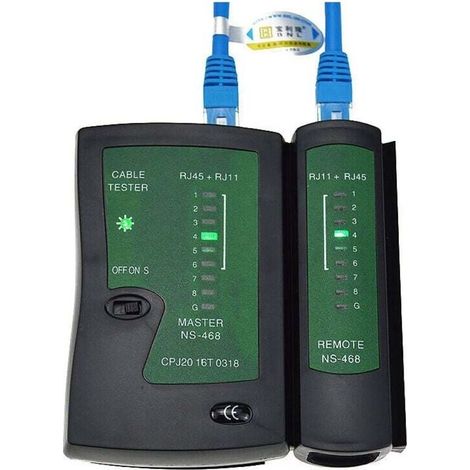 SABIR 1 pièce Noir Testeur de Câbles Réseau RJ11 RJ12 RJ45 Testeur de Câbles Réseau RNIS Testeur de Câbles Patch,de (1/4)