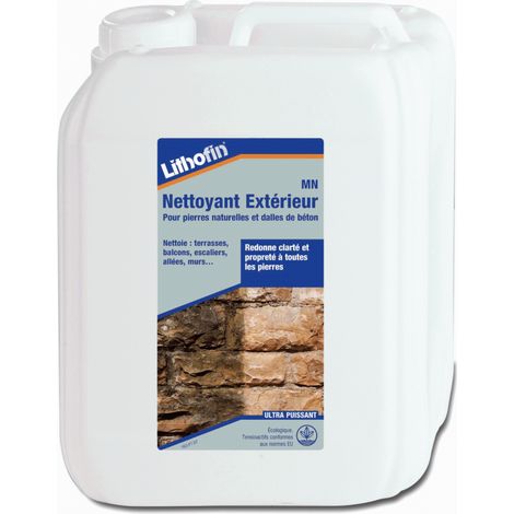 Lithofin – Nettoyant extérieur pour pierre naturelle 5L – Efficace contre dépôts verts et salissures tenaces – Application facile au pulvérisateur
