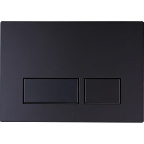 Panneau d'actionnement à double chasse d'eau avec bouton carré, bouton de réservoir de toilette dissimulé, noir (1/4)