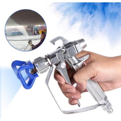 Pistolet à Peinture Haute Pression 3600PSI en Acier Inoxydable - Bleu et Gris Argenté (1/4)
