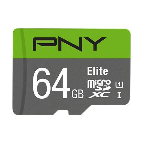 PNY MicroSDXC 64GB Classe 10 U1 Elite - Scheda di Memoria ad Alta Velocità (1/4)