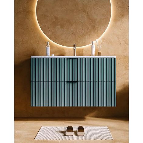 Exagonshop Mobile bagno 82x47 azzurro opaco cannettato Teramo con