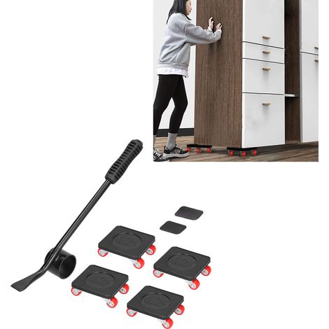 Transportador de muebles móvil profesional: Sistema de transporte con ruedas de 360°, chasis de acero inoxidable y asa antideslizante para un fácil manejo de hasta 800 kg. (1/5)