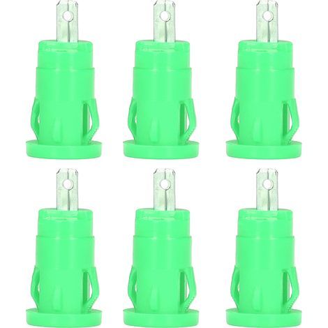 Packung mit 100 4-mm-Bananensteckern, Lötbuchse, Sicherheitsring, vernickeltem Kupferadapter, grünem Klemmenblock (1/5)