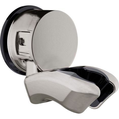 Sollbry Soporte de ducha con ángulo ajustable y ventosa, soporte para cabezal de ducha que se fija sin taladrar, accesorio de baño con gancho de ventosa, apto para baño. (1/4)