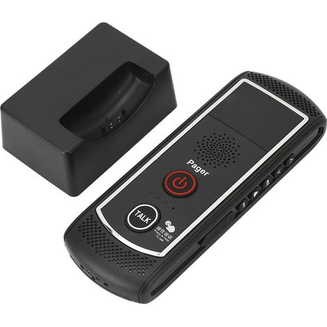 Interphone sonnette sans fil 2000M portée longue communication 2 sens 16 canaux IP44 1800mAh avec base charge USB (1/5)