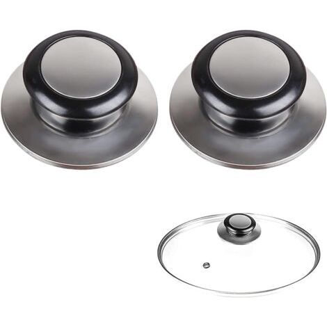BUNTHAUS 2 Pièces Boutons De Couvercle, Couvercles Pour Casseroles Et Poêles, Couvercle Inox, Poignée Casserole (1/5)