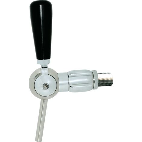 Robinet à boisseau sphérique pour boissons chaudes et froides, chromé avec compensateur - Robinet de tirage pour bar et restaurant, diamètre nominal 7 mm, filetage 5/8"