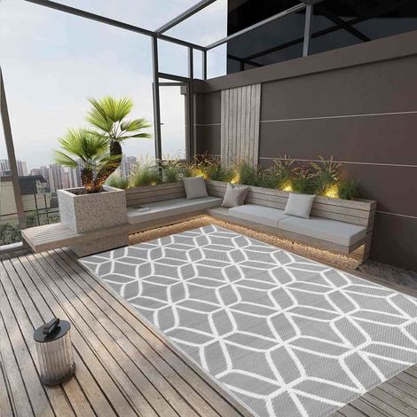 vidaXL Tapis d'extérieur ARAKIL Gris 140x200 cm PP (1/5)
