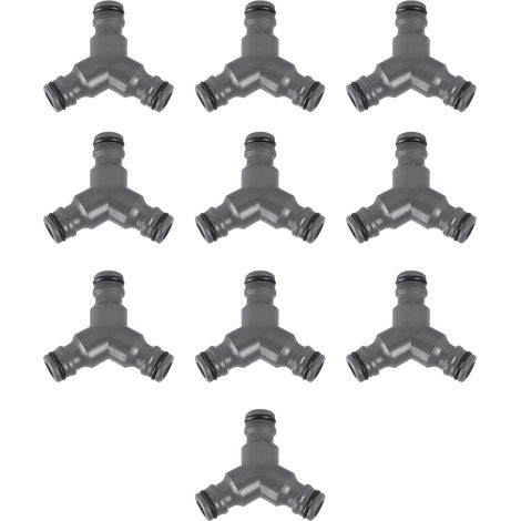 Lots de 10 Raccord D'arrosage Jardibric Connecteur Triple Rapide
