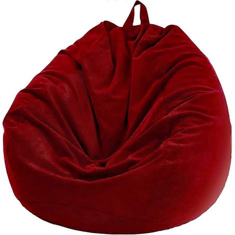 Pouf en velours côtelé sans garniture, pouf gaming pour adultes et enfants, grand modèle confortable à dossier haut pour intérieur et extérieur.