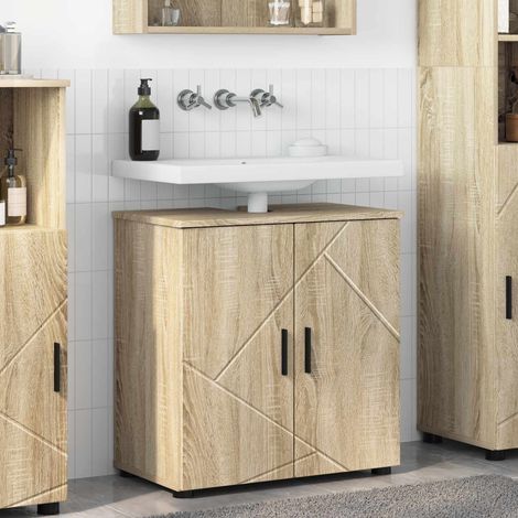 vidaXL Gabinete de Baño Roble Sonoma 61 x 35 x 64 cm (1/5)